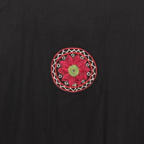 Vintage Passports Boho Cotton Mirror Accent Embroidered Vest Size Large - Picture 7 of 7